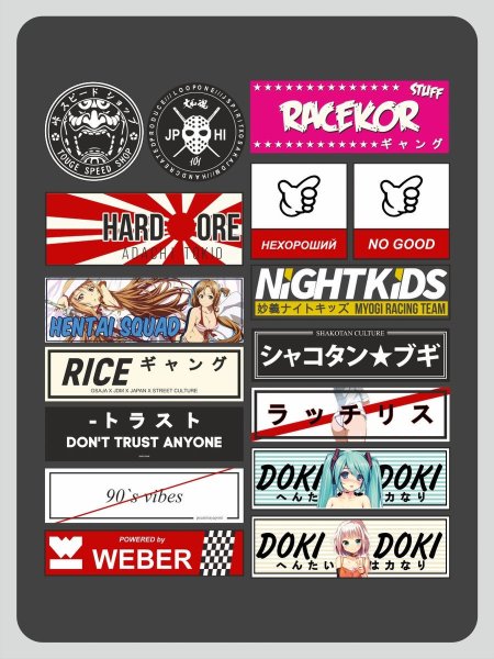 Kanjo Racers наклейки