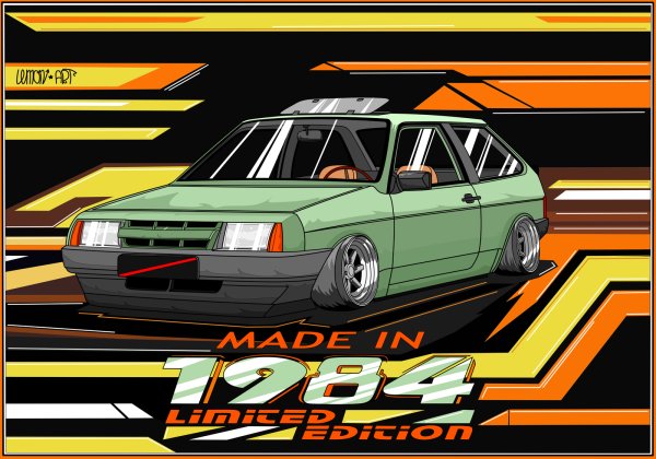 Наклейки на ВАЗ 2108 сбоку