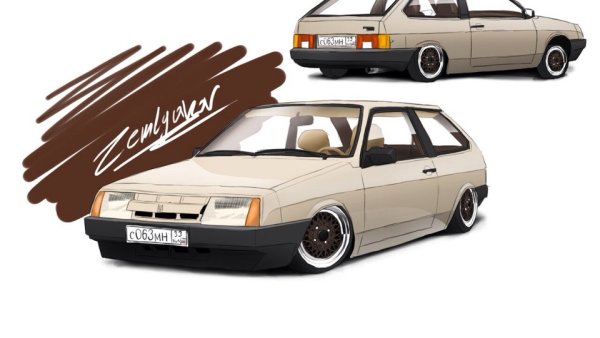 ВАЗ 2108 наклейка зубило