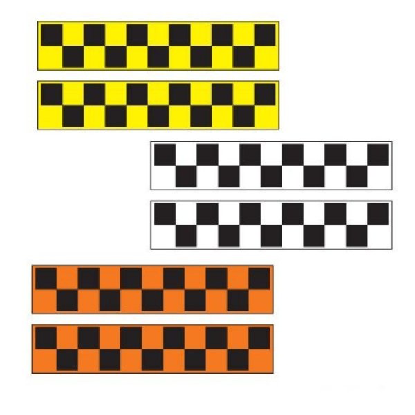 Наклейки шашечки для такси