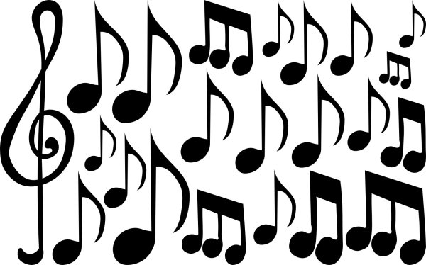 Наклейки нотки