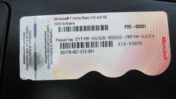 Windows 7 Home Basic Key ноутбук