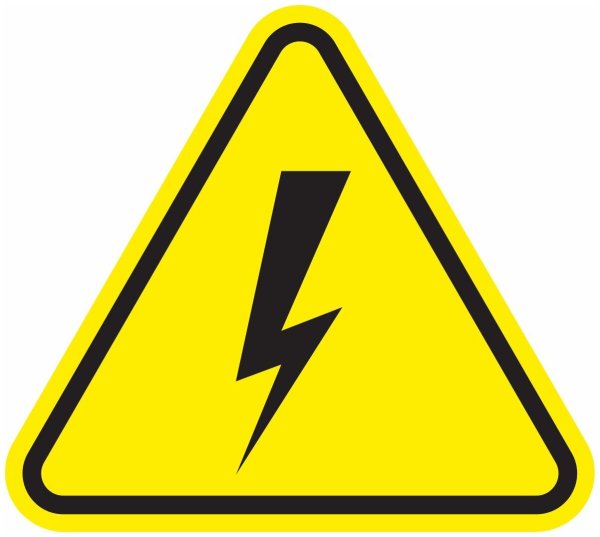 Наклейка "опасность поражения электрическим током" w08