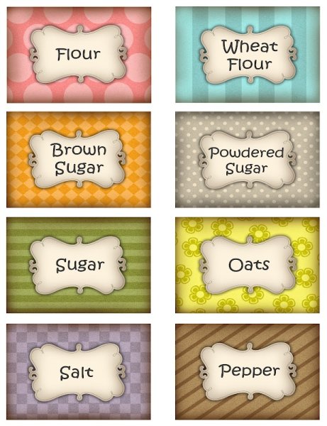 Наклейки сахар соль на банки