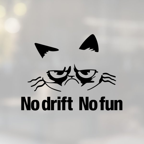 Ноу дрифт ноу фан наклейка