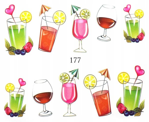 Наклейки для распечатки коктейли