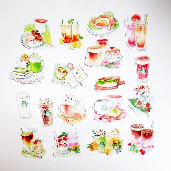Наклейки с едой и напитками