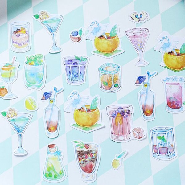 Наклейки на летние напитки