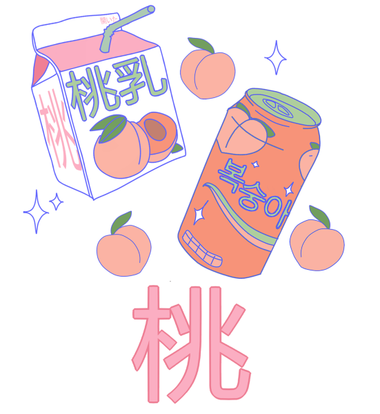 Наклейки с персиками