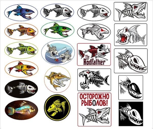 Рыболовные наклейки