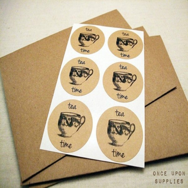 Крафт наклейки