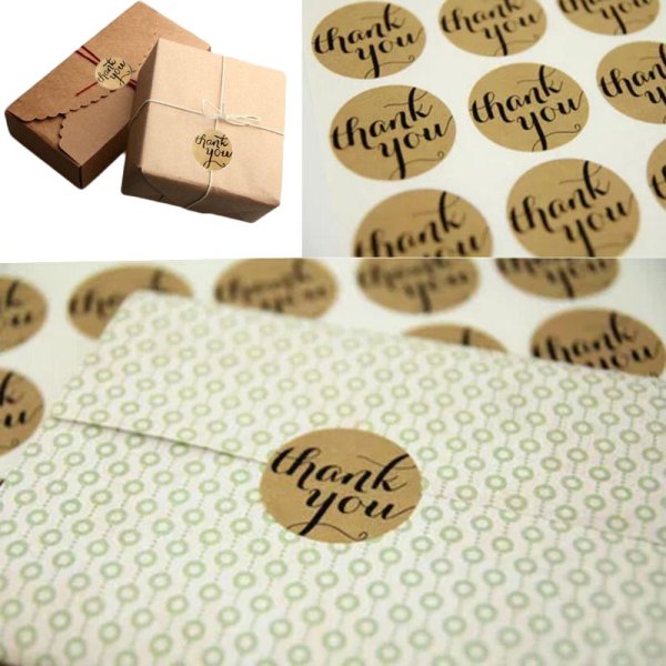 Стикеры на крафтовой бумаге