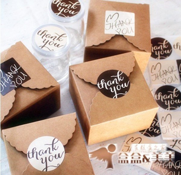 Крафтовый пакет с наклейкой