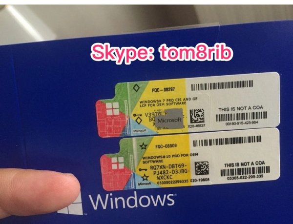 Наклейка COA Windows 10