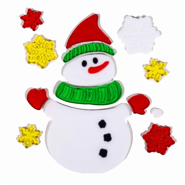 Новогодние наклейки Снеговик