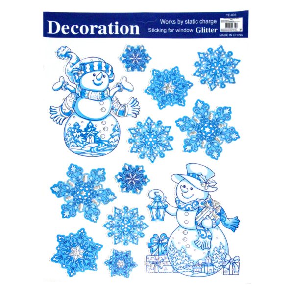 Снежинки наклейки на окна