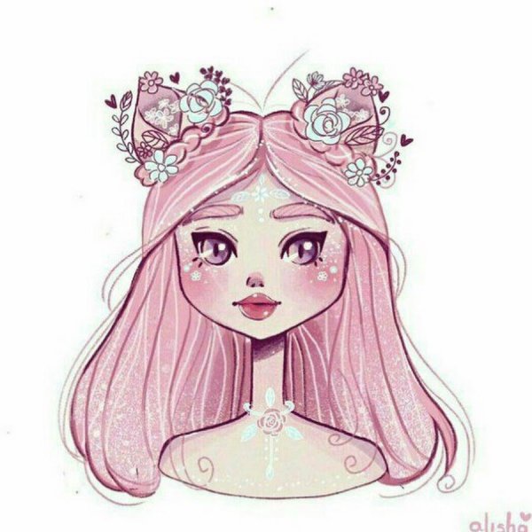 Стикеры для рисовки с девочками