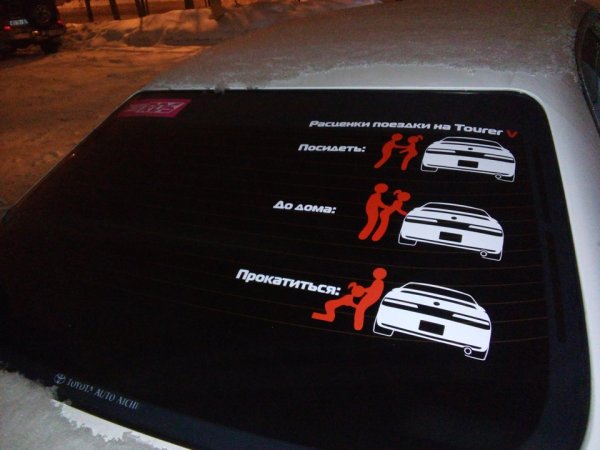 Наклейка на лобовое стекло Тойота Марк 2 100