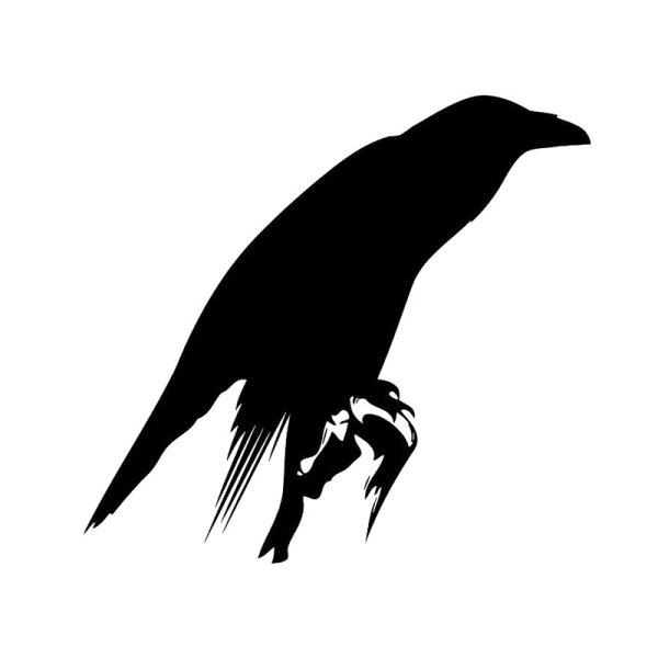 Наклейка черный ворон