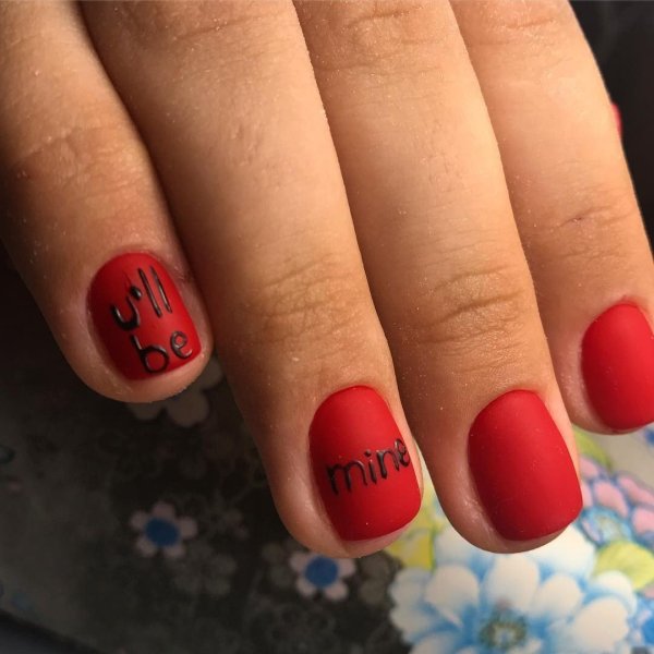 Оригинальные красные ногти