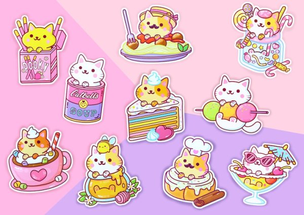 Милые наклейки