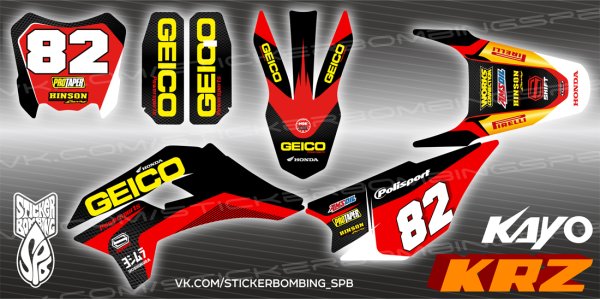 Наклейки на питбайк Kayo 125 Basic