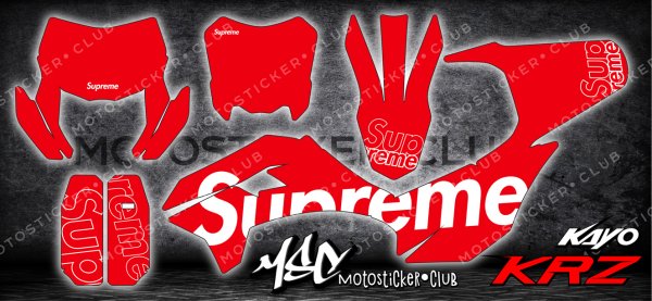 Наклейки Supreme на питбайк Kayo KRZ