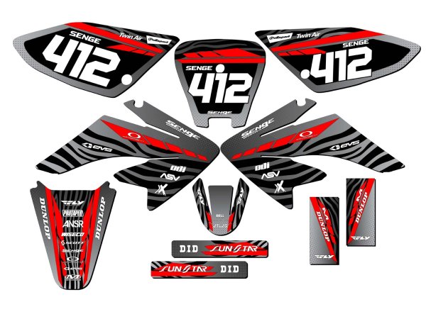 Набор наклеек на питбайк Kayo (crf70)