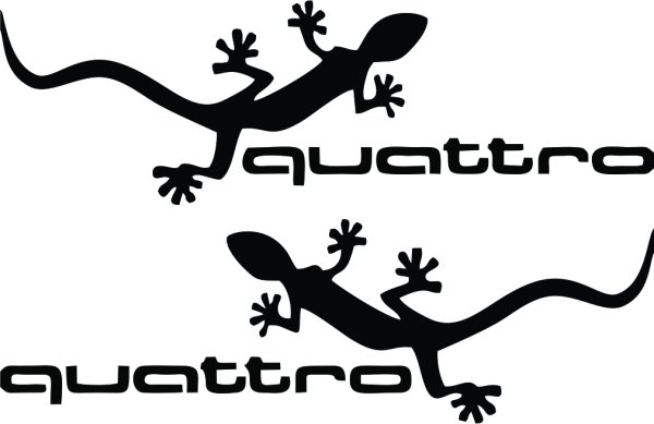 Кватро наклейка на Ауди q3 двери