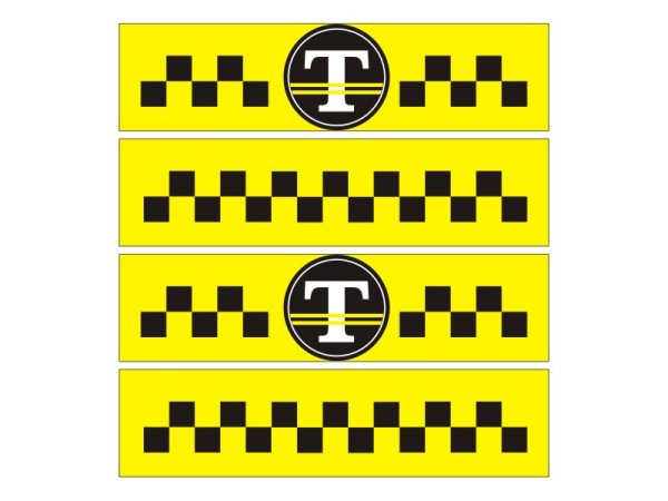 Наклейки на авто такси