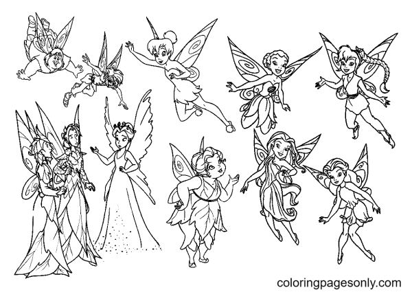 Раскраски феи Дисней Незабудка