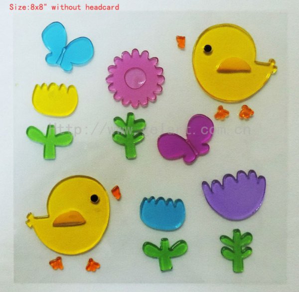 Силиконовые наклейки на окна новогодние