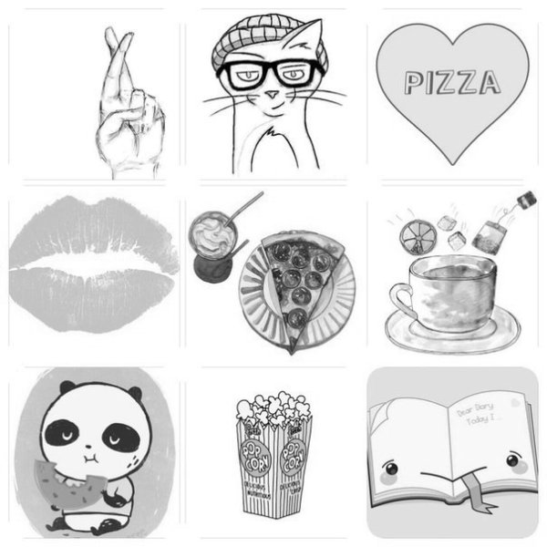 Распечатки для ЛД черно белые