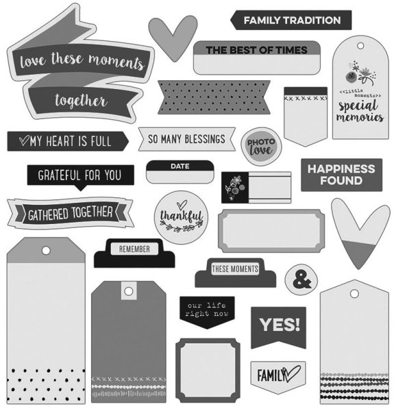 Красивые черно белые наклейки для ежедневника