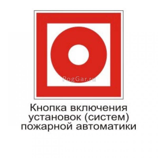 Знак f10 кнопка включения установок систем пожарной автоматики