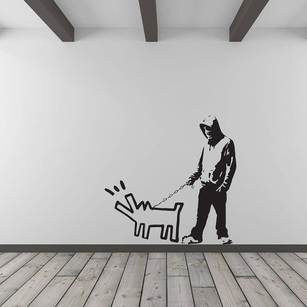 Трафаретное граффити Бэнкси