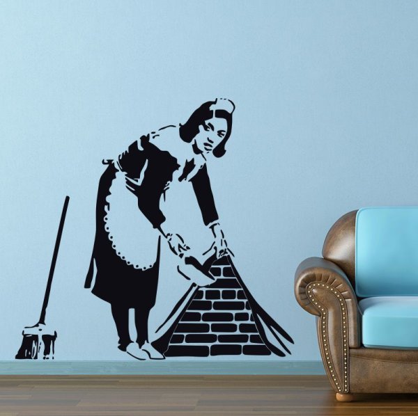 Трафаретное граффити Бэнкси