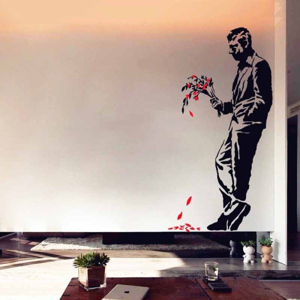 Бэнкси цветы