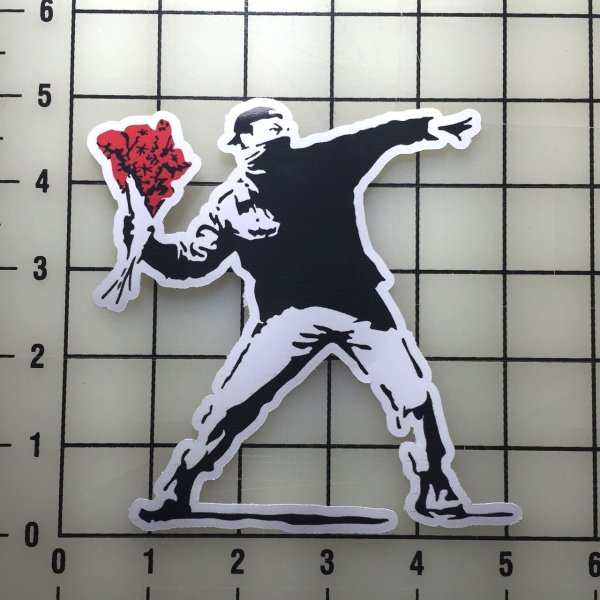 Стикеры Банкси с обводкой