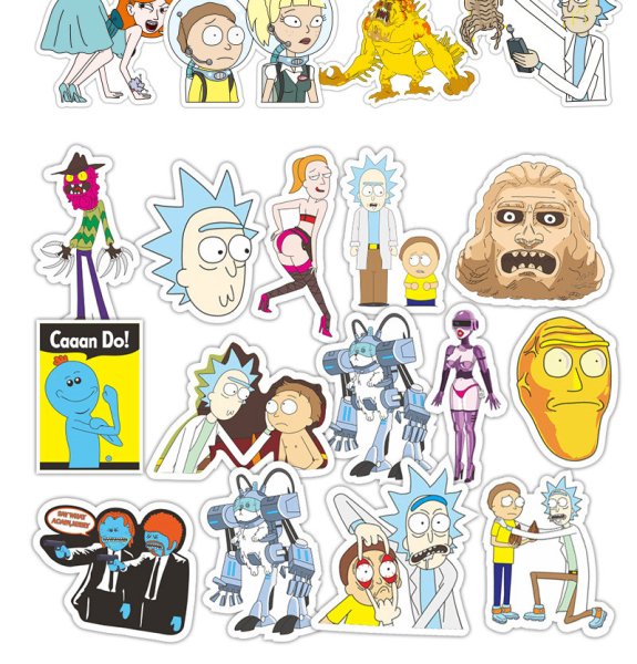 Наклейки Стикеры Рик и Морти