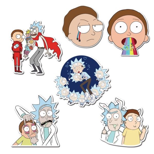 Наклейки Рик и Морти