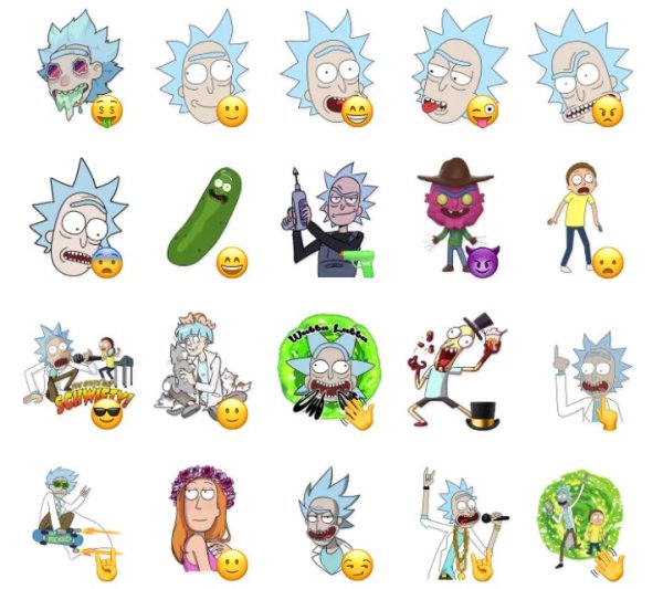 Стикеры Рик и Морти для печати