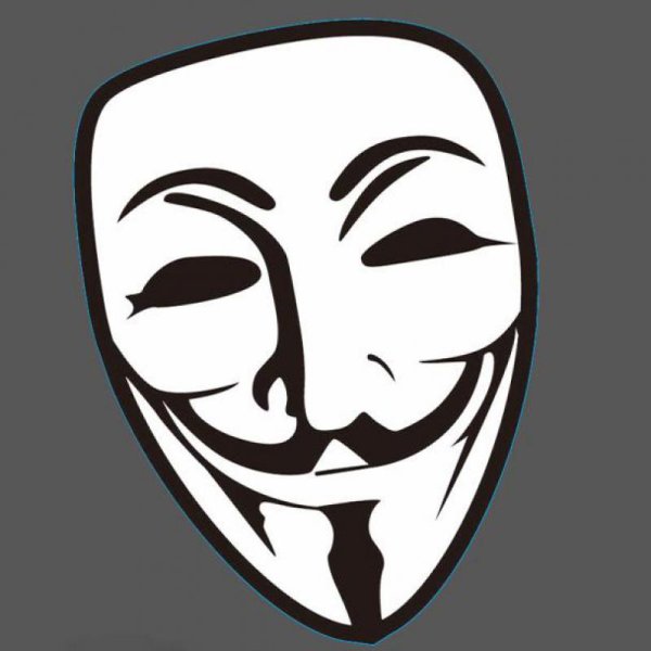 Анонимус маска стикер