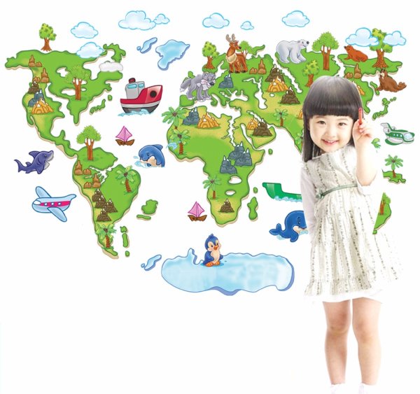 Атлас мира с наклейками