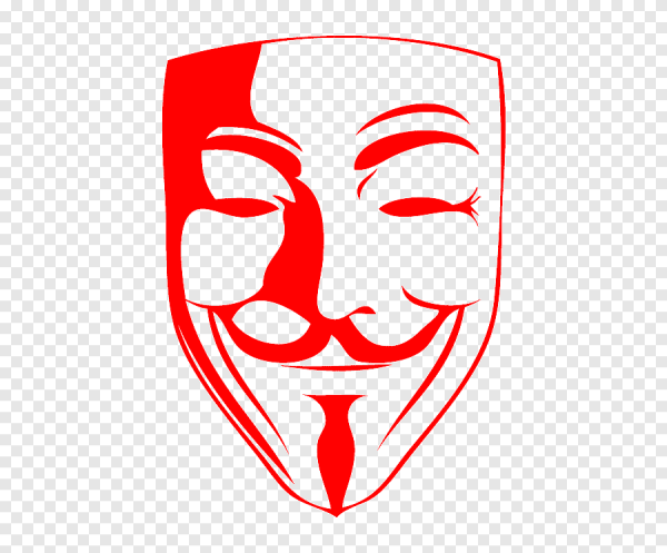 Маска Анонимуса стикер