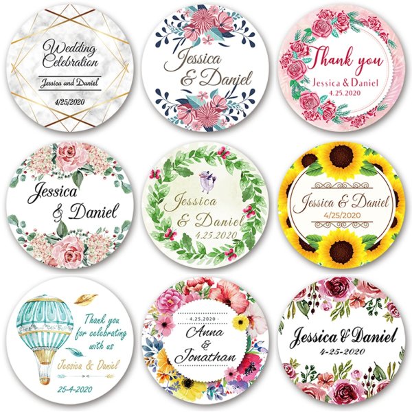 Круглые наклейки с пожеланиями