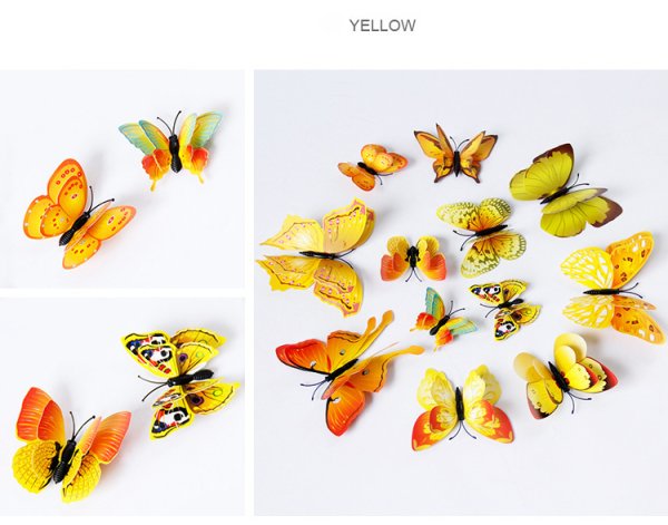 Наклейки "бабочки 3d"