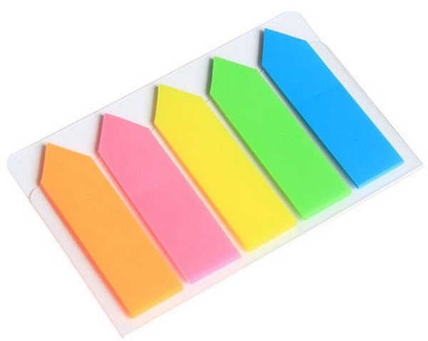 Самоклеящая бумага 5 цв 46*12 мм dl5941