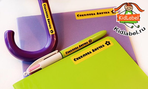 Именные Стикеры на канцтовары