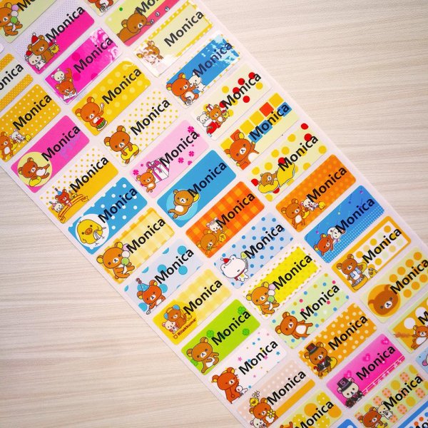 Наклейки на канцелярию именные